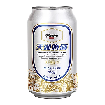 天湖啤酒10度淡爽型经典特制330ml*24听[3元优惠券]-寻折猪