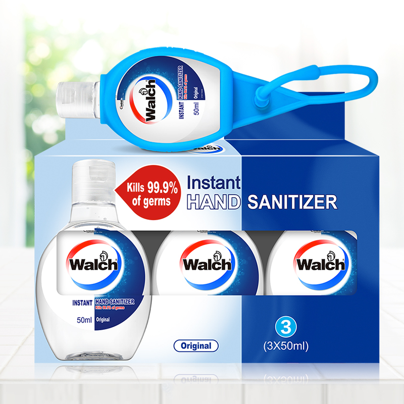 weilushi no-washing hand sanitizer 50ml*3+q version 50ml alcohol-containing disinfection and sterilization send rubber sleeve out standing