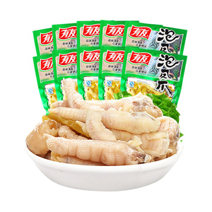 有友泡椒凤爪大份实惠装香辣鸡肉零食1600g重庆特产吃货麻辣小吃