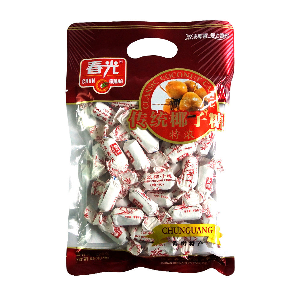 【天猫超市】春光 特浓椰子糖228g/袋 海南特产 休闲零食糖果