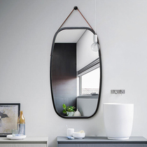 Dressing mirror hanging wall home porch fitting mirror wall hanging self-adhesive wall hanging net red hanging mirror full body floor mirror