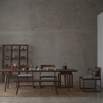 Bosom friend long tea table black walnut professional tea table 1 8m2 5m new Chinese style solid wood modern minimalist Suyuan Furniture