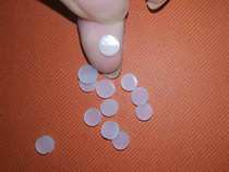 White silicone solid round pad shock absorber waterproof outer diameter 6mm * thickness 2mm