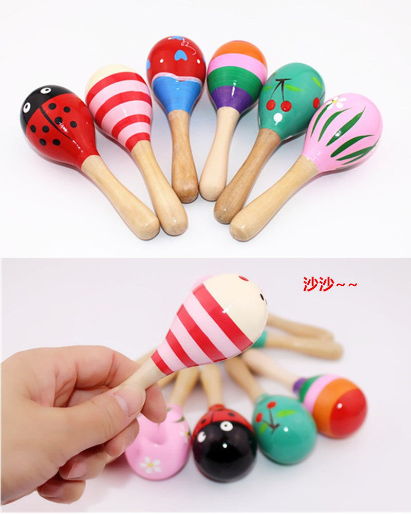 奥尔夫打击乐器宝宝木制小大号沙锤沙球婴幼儿园益智早教摇铃玩具