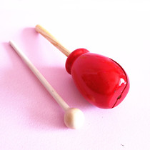 Music teaching aids Orff childrens percussion instrument kindergarten dragon head Bangzi dragon mouth Clapper handle wooden fish red