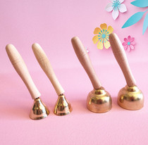 Orff musical instrument wooden handle Bell Bell copper bell music teaching aids childrens educational toy wooden handle Bell Bell