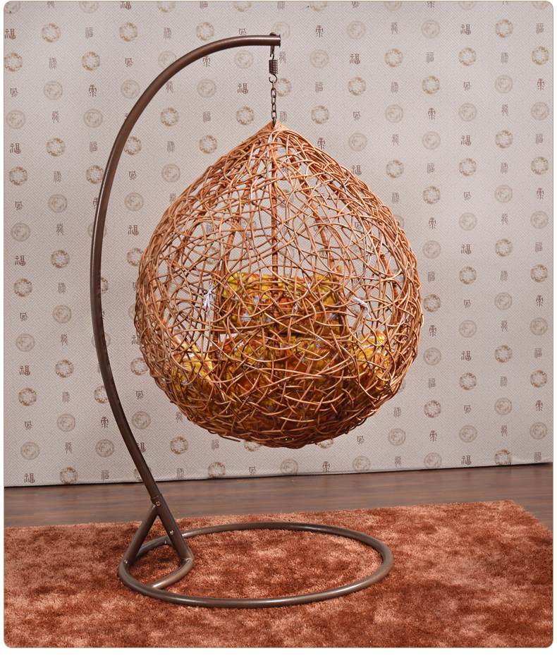 室内秋千粗藤吊篮椅 藤编吊篮 宿舍鸟巢吊