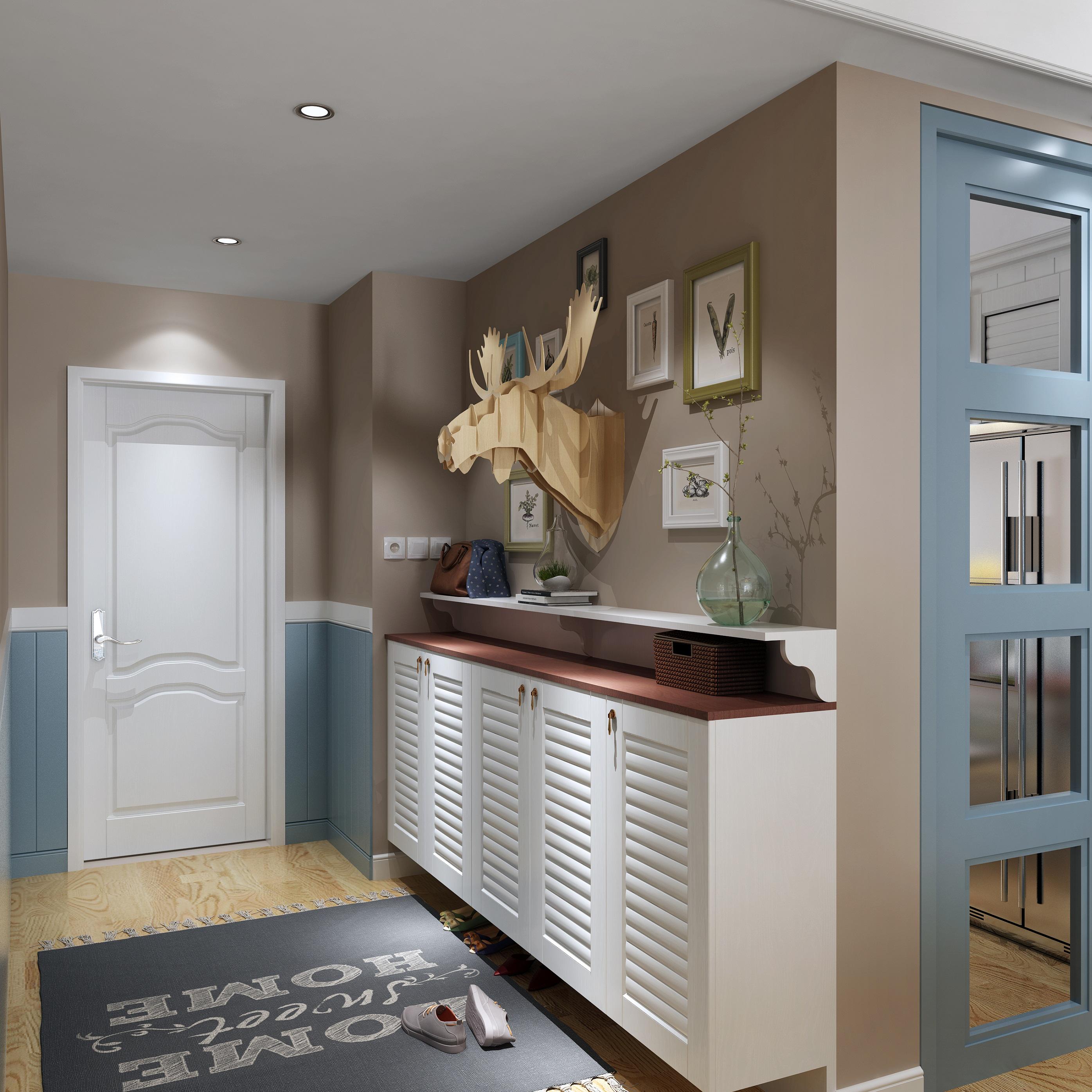 答:位置可设计在玄关柜的左边或右边.