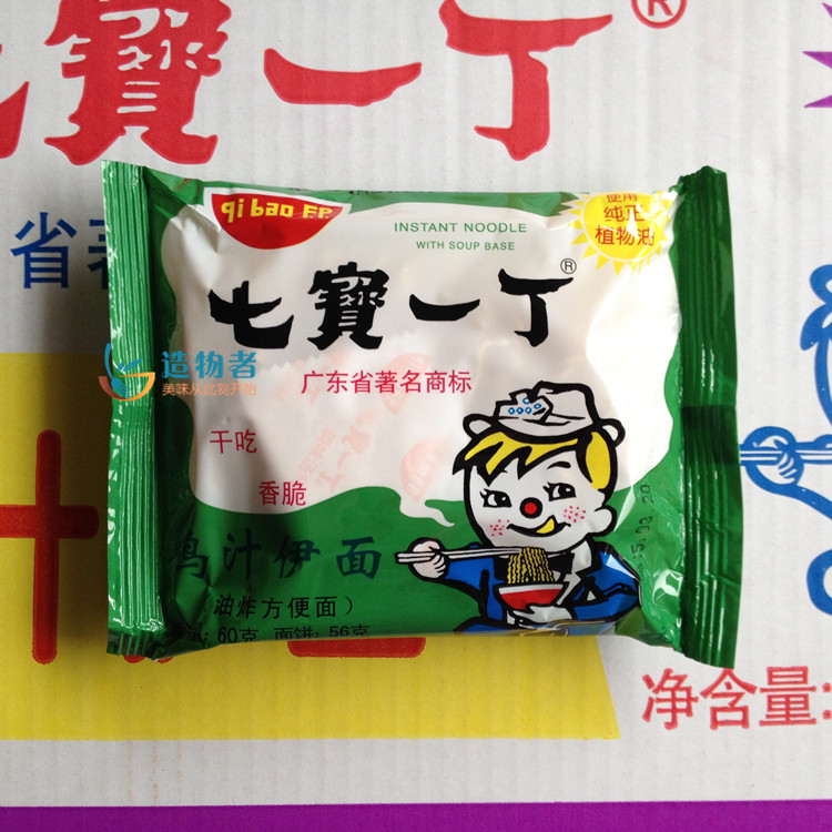 6月份 七宝一丁鸡汁伊面 整箱方便面泡面干脆面干吃面
