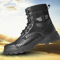 Summer combat training boots airborne land tactical boots breathable mesh 511 mens shoes genuine leather combat boots tooling boots