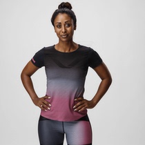 ELEIKO Womens T-shirt Summer non-slip breathable sweat and sweat training Fitness bodybuilding movement