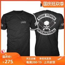 ROGUE skeleton T-shirt short sleeve sports sturdy durable anti-skid training squat bench push force lift Hercules