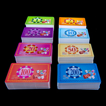 Chip card poker mahjong hall non-sub-entertainment voucher card chess room club special PVC boxed card