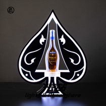 Bar Champagne Seat Spades A Wine Seat LED Wine Base Luminous Supplies Atmosphere Supplies Custom Acrylic Board