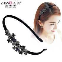 Ancient style hair band women wash face hair clip Hair jewelry Korean rhinestone hair hair bangs clip wild out of the headband headdress