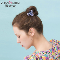 High elastic adult simple hair ring headdress leather band female tie head flower clover net red meatball head flower ornaments