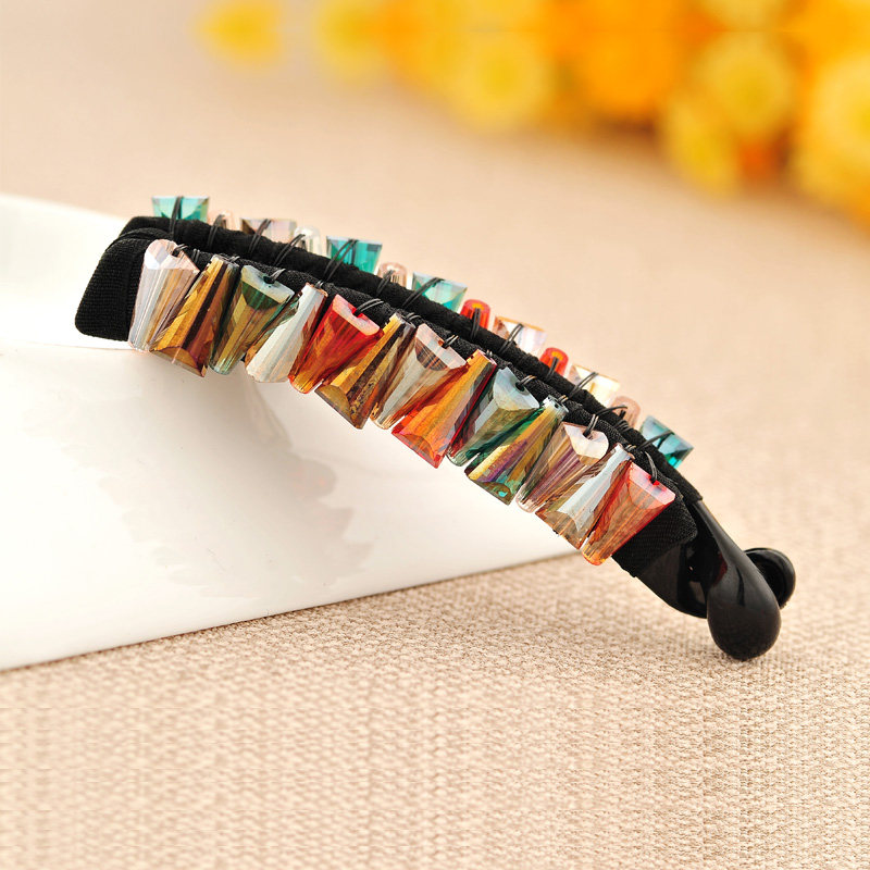 成人发饰韩国手工香蕉夹竖夹小号发夹发卡顶夹卡子夹子头花头饰品