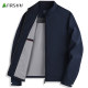 Shanshan stand collar jacket ຜູ້ຊາຍລະດູໃບໄມ້ປົ່ງໃຫມ່ 2024 ເສື້ອ jacket ພໍ່ອາຍຸກາງປີທຸລະກິດ versatile ເສື້ອຜູ້ຊາຍບາດເຈັບແລະ