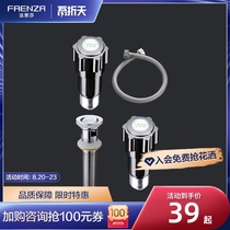 Faenza bathroom cabinet accessories Copper triangle valve bellows deodorant water pipe Copper flap bouncing water remover faucet