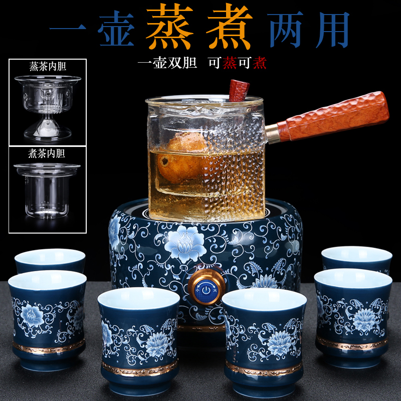 Household boiling tea ware glass teapot black tea tea steamer electrothermal electric TaoLu boiled tea stove pu white tea teapot