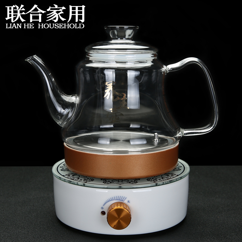 Boiling water pot to be household dehua white porcelain kettle heat - resistant glass domestic large - sized boiled tea tea set