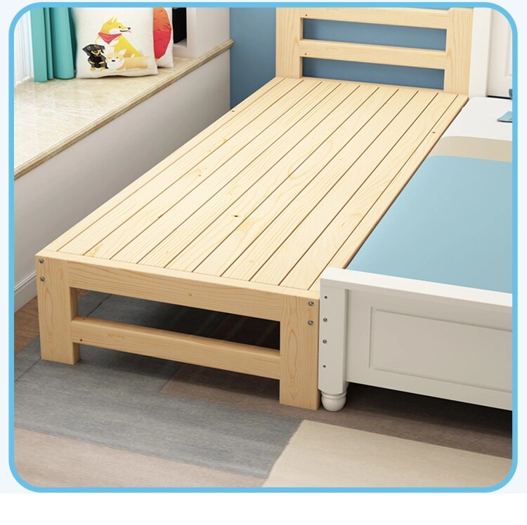 实木拼接床加宽床边儿童床带护栏经济型单人小床婴儿拼接大床