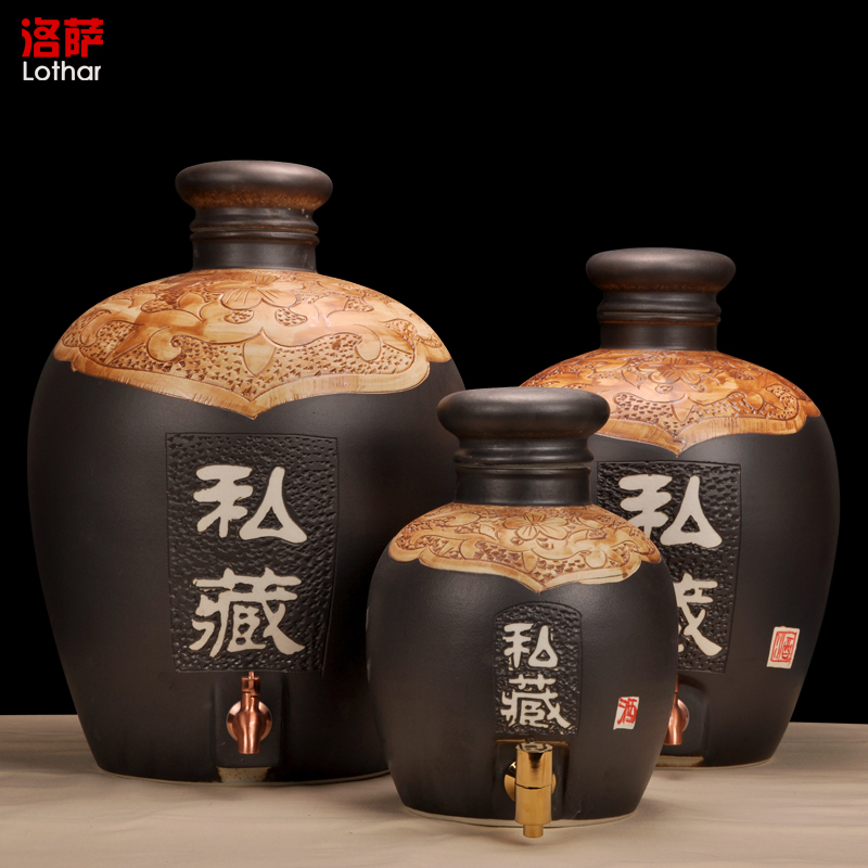 Jingdezhen ceramic jars mercifully bottle sealed jar 10 jins 20 jins 30 jin carved bottle it hip 50 pounds
