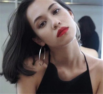 Because of the lack of Sting 925 silver plated large ear ring hypoallergenic cos hm Europe and the United States minimalist retro earrings exaggerated earrings for women