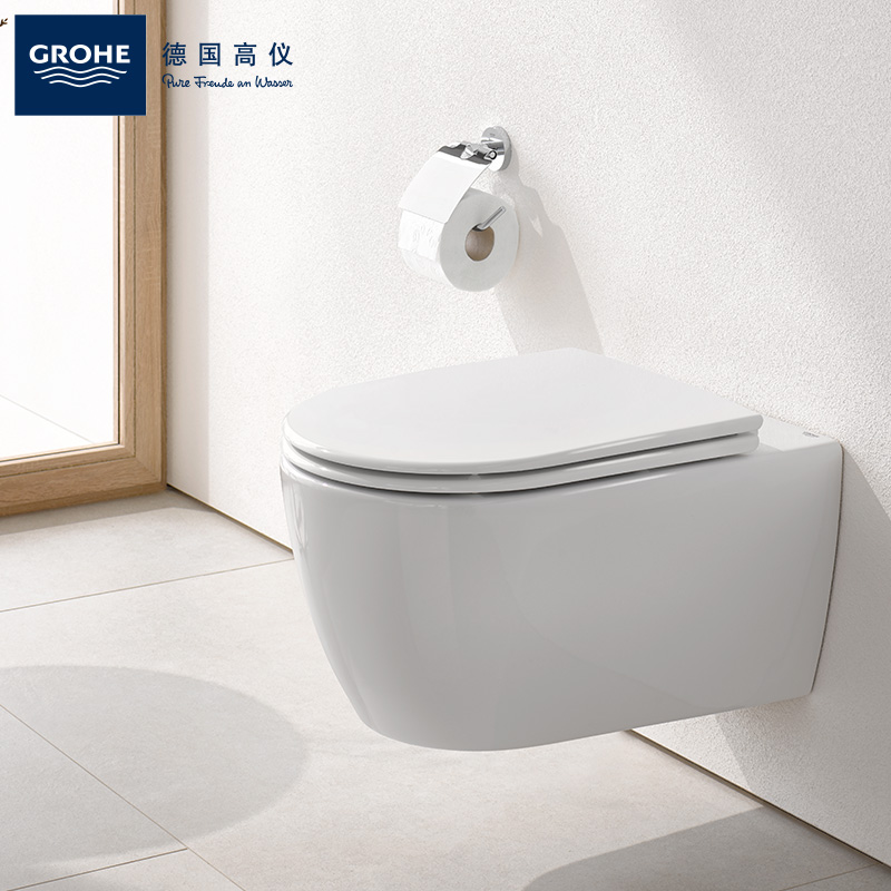 GROHE Germany Gao Yi new European shelf hanging toilet hidden wall hanging pumping hood barrel wall row (1627207:107121:Color classification:European wall hanging toilet)