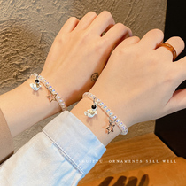 Bracelet ins niche design telephone line wrist girl 520 hand rope female summer girlfriends couple simple small rubber band