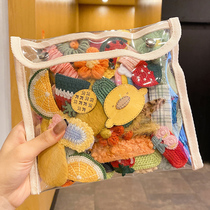 Autumn and winter New plush hairclip side bangs clip childrens hair accessories baby wool headdress cartoon cute hairpin