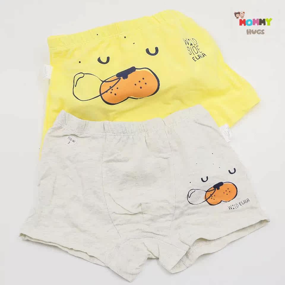 正品小黑托昵托尼棉男女童内裤三角裤儿童平角内裤2条_7折现价30元