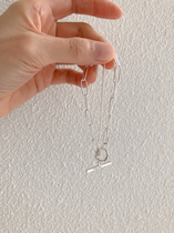 Joo Korean fashion otbutton niche temperament simple 925 silver bracelet