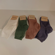 Spot on the spot = Joo Korea comfortable to wear 4-color suede Sleep Sox D