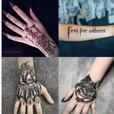 A fourteen-patch tattoo sticker waterproof men and women long-lasting juice flower arm Net red ins Wind painless Hena cream