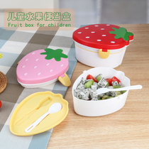 Japanese plastic cartoon crisper kindergarten split children fruit box cute go out portable baby lunch box