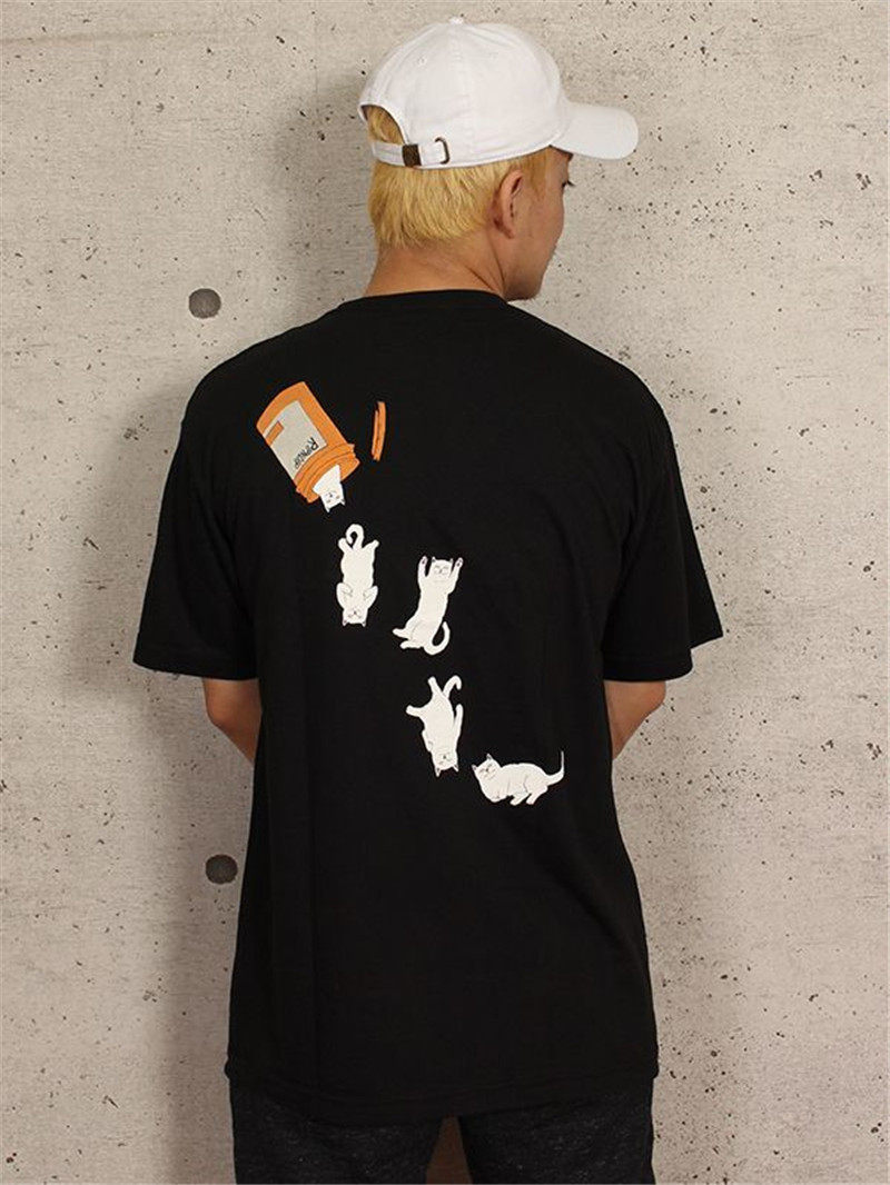 官方授权正品ripndip pills tee罐头贱猫趣味短袖 t恤 情侣 潮人_7折