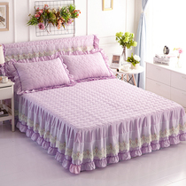Korean washed cotton cotton padded lace lace lace bed skirt one piece bed cover 1 51 8 bedding