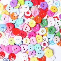 Mixed colored resin button buckle sub DIY applid flower toddler child handmade material bag children button flower painting