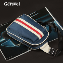 Mens chest bag Mens bag casual bag Oxford cloth chest front Canvas Bag bag Single shoulder inclined satchel Mens Han version Tide Backpack