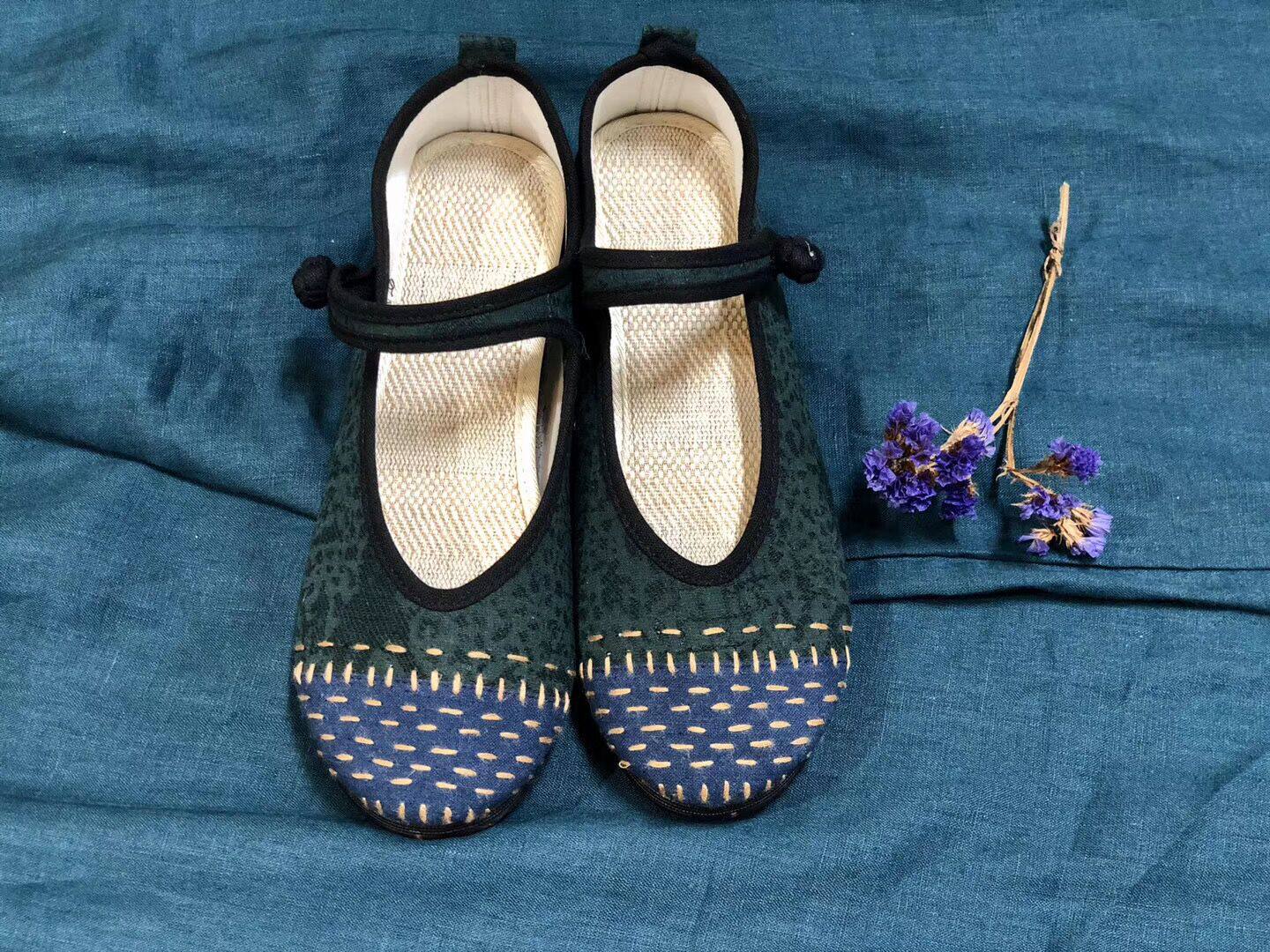 夏季新品民族风复古布鞋绣花软底平底单鞋休闲女鞋套脚