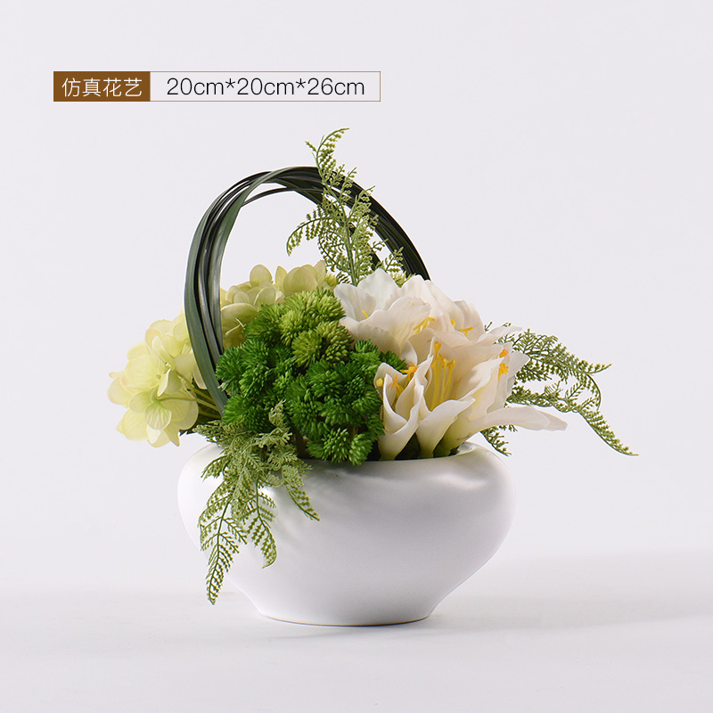 I and contracted callas dried flower simulation flowers, ceramic vases, flower hotel mock up room sitting room false furnishing articles