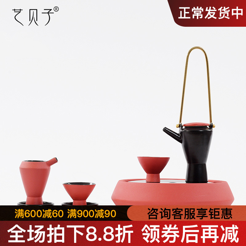 New Chinese style tea house home furnishing articles contracted hotel villa soft outfit ceramic tea set tea table suit household decoration