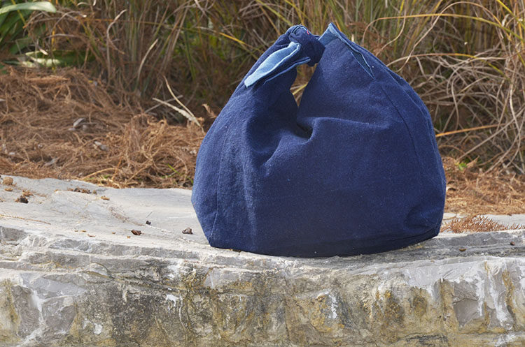 丹凤创意蓝印花布手工包包手提包抽带礼品包简洁包袱购物袋包装袋