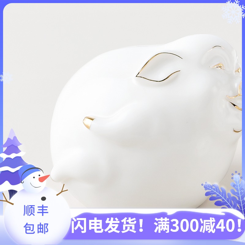 Painting cubic decoration ceramic golden pig furnishing articles home sitting room adornment creative study men small gifts