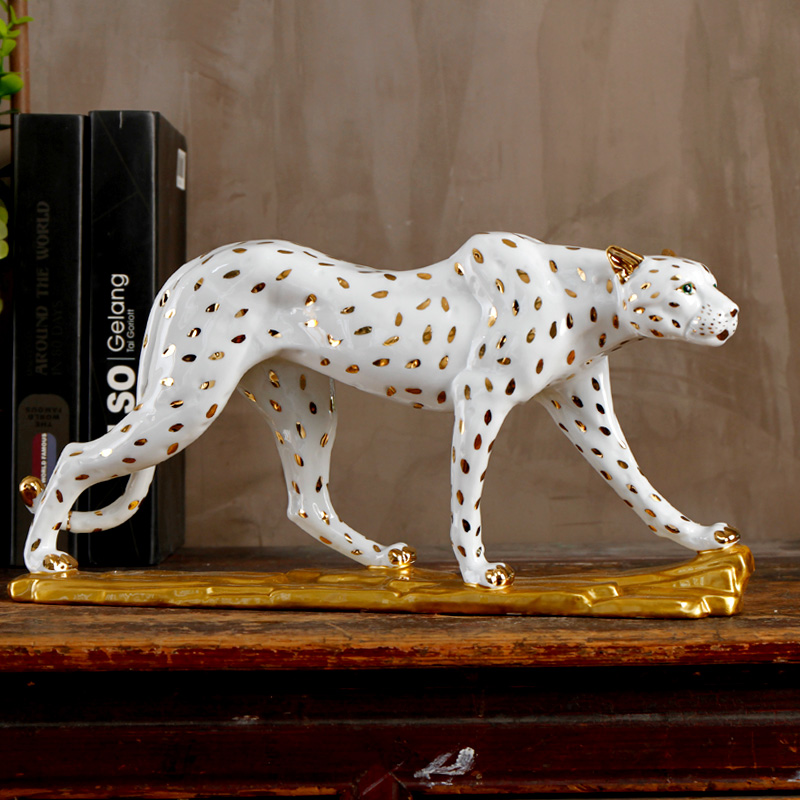 Chinese zodiac tiger place decoration home desk ceramic handicraft gifts crafts creative decorations