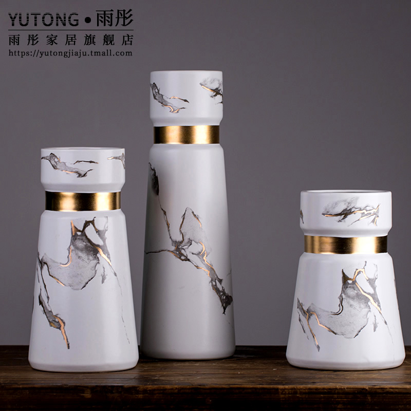 Jingdezhen ceramics vase furnishing articles TV ark, dried flower flower arranging the modern Chinese style household, sitting room adornment porcelain