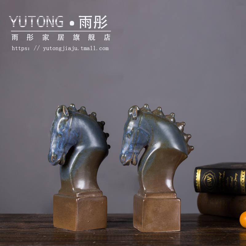 Ceramic horse furnishing articles office sitting room the opened the home decorative arts and crafts gift decoration