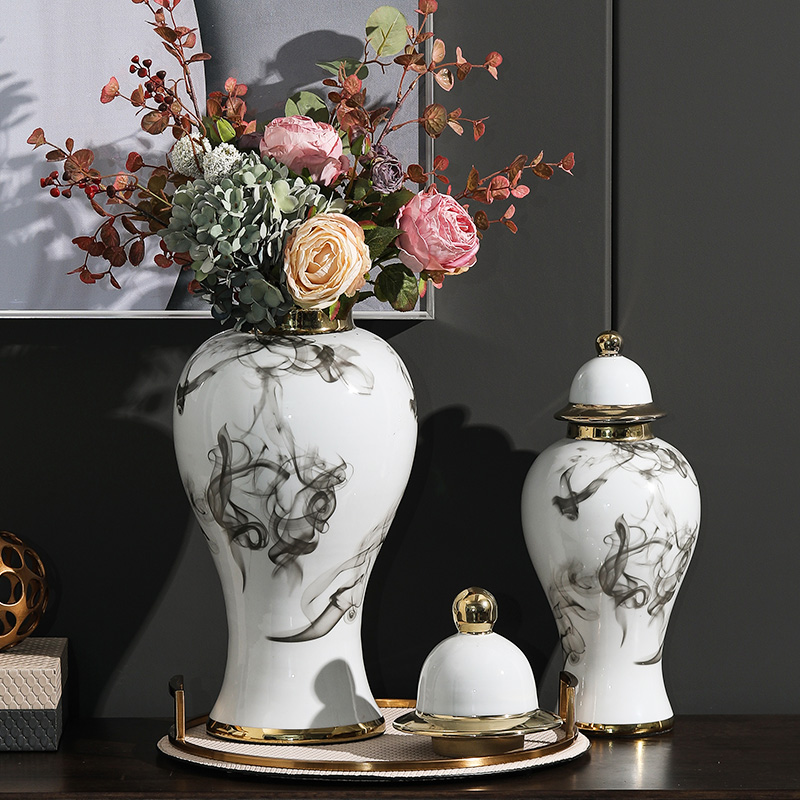 The rain tong home sitting room place between example adornment ornament general ink pot ceramic vase ceramic furnishing articles