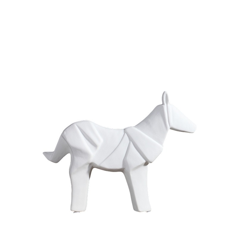 Nordic contracted wind ceramic origami horse decoration is the sitting room TV ark adornment furnishing articles wholesale creative arts and crafts